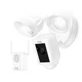 RING FLOODLIGHT CAMERA MOTION-ACTIVATED HD SECURITY CAM TWO-WAY TALK AND SIREN ALARM