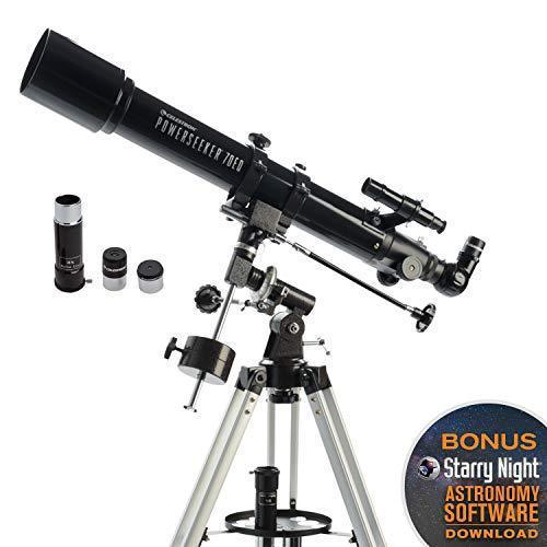 Celestron - PowerSeeker 127EQ Telescope - Manual German Equatorial Mount - Telescopes for Adults - Compact and Portable - BONUS Astronomy Software Package – 127mm Aperture