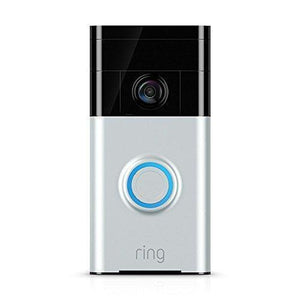 Ring Wi-Fi Enabled Video Doorbell in Satin Nickel, Works with Alexa