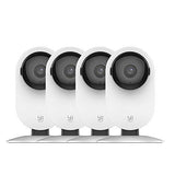 YI 4pc Home Camera, 1080p Wi-Fi IP Security Surveillance Smart System with 24/7 Emergency Response, Night Vision, Baby Monitor on iOS, Android App - Cloud Service Available