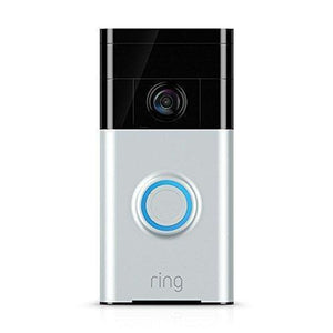 Ring Wi-Fi Enabled Video Doorbell in Satin Nickel, Works with Alexa