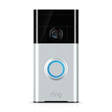 Ring Wi-Fi Enabled Video Doorbell in Satin Nickel, Works with Alexa